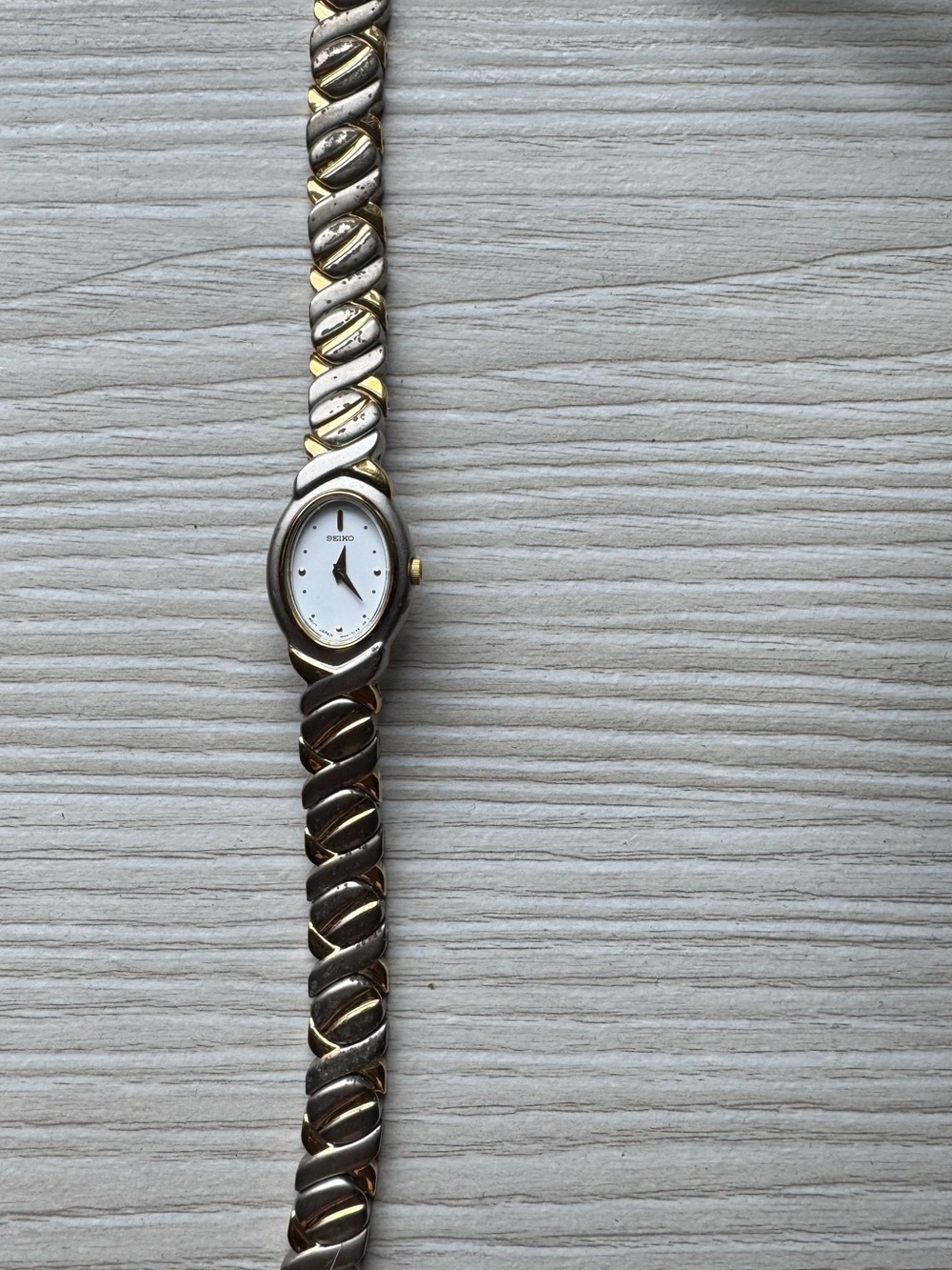 Seiko Two-Tone Gold and Silver Oval Women's Watch - Picture 3 of 5